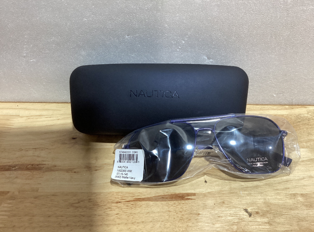 Nautica Nautica Gafas de Sol Deportivas para Hombre Rx'able, N9208S, Azul Marino Mate, 57-15-145, con Estuche