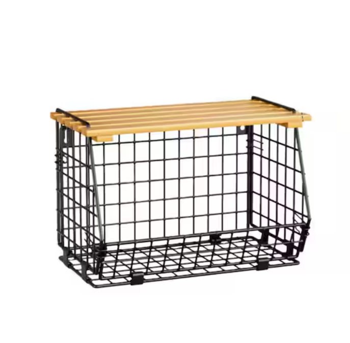 Cesta de Alambre para Frutas | Set x3 | 16x21 cm | Acero Negro | Decorativa