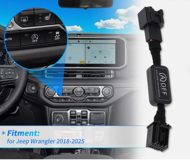 Eliminador de Auto Stop-Start para Jeep Wrangler 2018-2025 – Desactiva el Sistema de Parada Automática