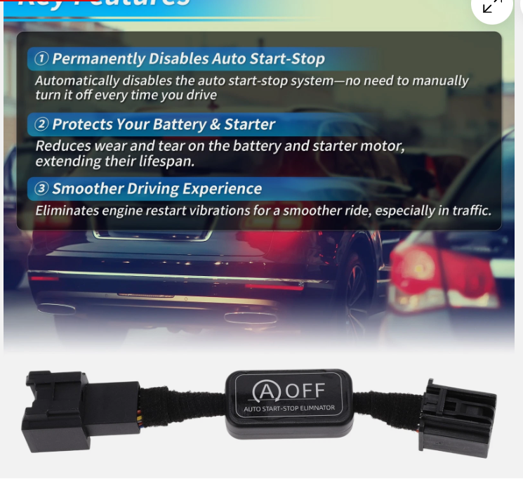Eliminador de Auto Stop-Start para Jeep Wrangler 2018-2025 – Desactiva el Sistema de Parada Automática