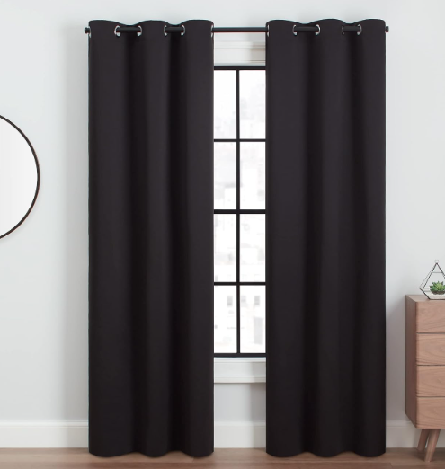 Cortinas Blackout Térmicas ECLIPSE Andover – Triple Tejido Thermaweave, Ojales, 42x54 Pulgadas, 2 Paneles