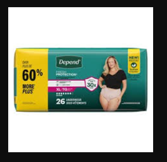Ropa Interior Absorbente Depend Fresh Protection – Talla XL/TG, 60% Más Protección