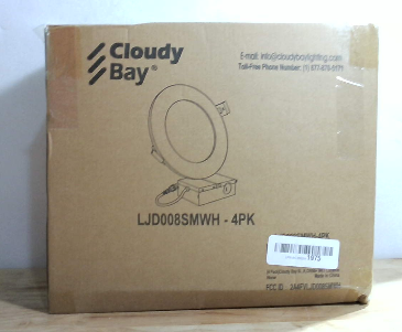 Luces Empotrables LED Ultrafinas Cloudy Bay 8" – Con Caja de Conexión, Luz Blanca | Pack de 4 Unidades