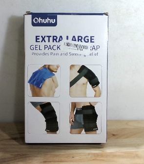 Compresa Ohuhu Caliente y Fría Extra Grande 14"x11" con Faja – Gel Reutilizable Antifugas para Espalda, Rodilla, Hombro y Cadera