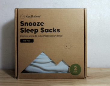2 Pack Saco de Dormir Bebé con Cierre – 100% Algodón Orgánico 0.5TOG Ligero para 3-6 Meses, Fácil de Poner, Color Glaciar Talla S