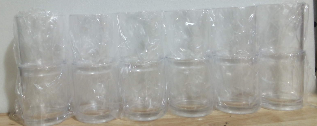 Juego de 12 Vasos de Acrílico Irrompibles 355 ml (12 oz) – Sin BPA, Transparentes, Aptos Lavavajillas