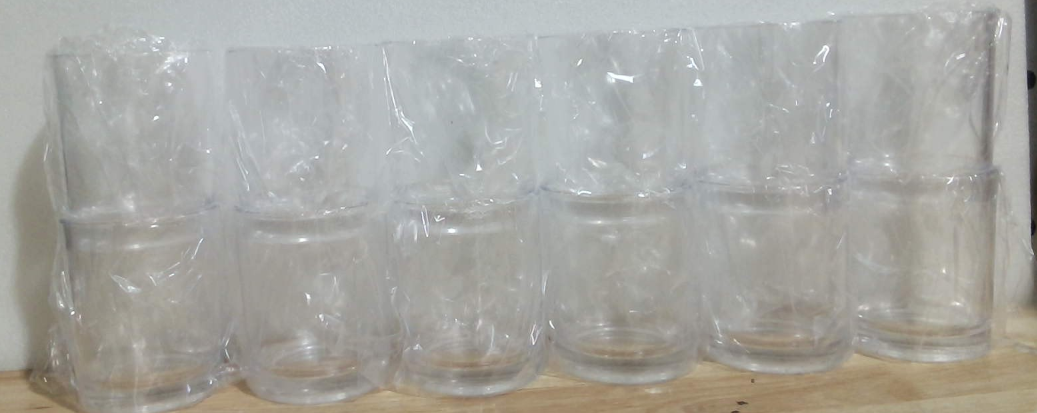 Juego de 12 Vasos de Acrílico Irrompibles 355 ml (12 oz) – Sin BPA, Transparentes, Aptos Lavavajillas