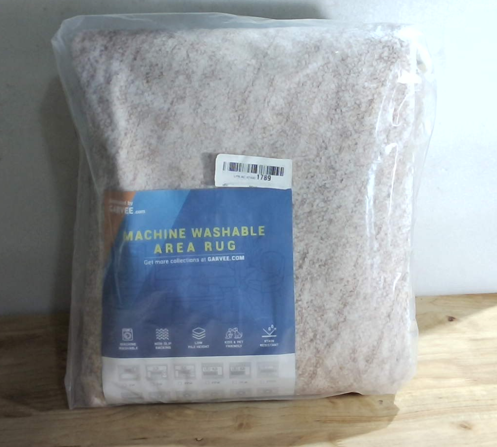 Alfombra Redonda GarveeHome 1.8 m – Festoneada, Lavable, Antideslizante, Beige, Para Niños y Sala