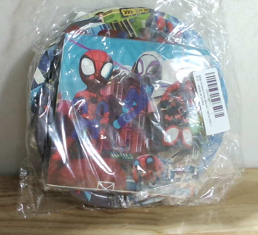 Kit de Decoraciones de Cumpleaños Spidey – 20 Platos, 20 Servilletas y 1 Mantel Temático