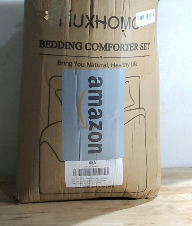 Juego de Edredón MUXHOMO Seersucker Tamaño Matrimonial – Ropa de Cama de Lujo para Todas las Estaciones, Beige