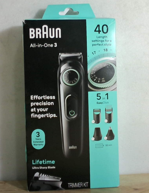 Braun All-In-One Style Kit Serie 3 3450 – Recortadora 5 en 1 para Hombre, 40 Ajustes de Longitud