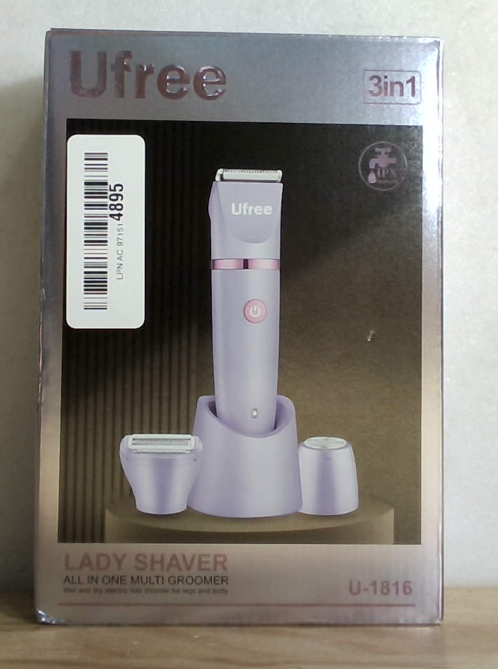 Ufree Bikini Trimmer – Afeitadora Eléctrica Recargable para Mujer, Resistente al Agua IPX7, Color Morado