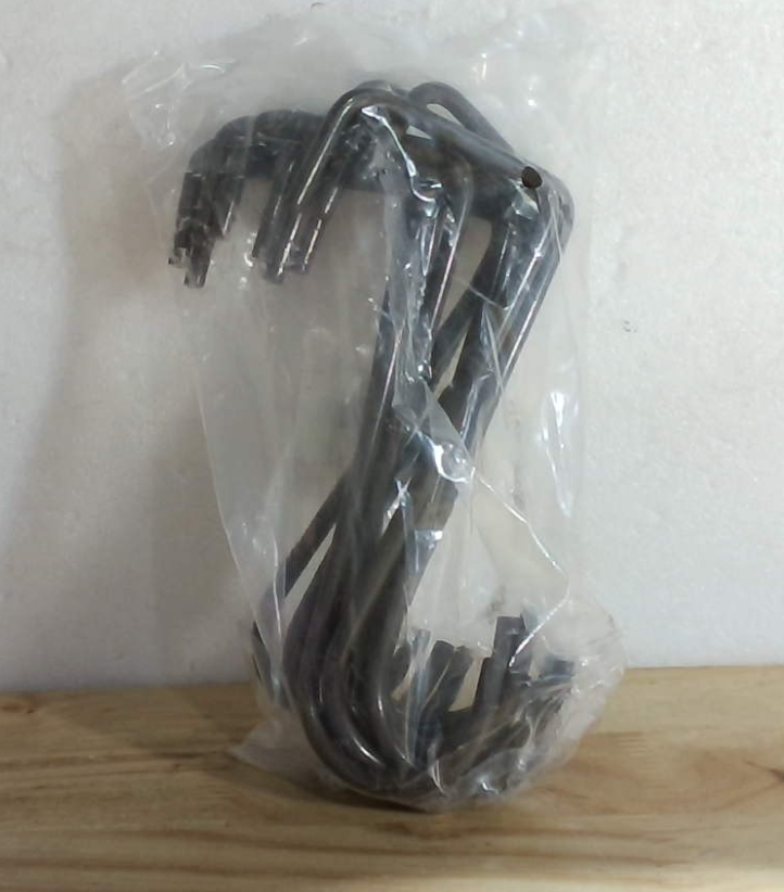 Ganchos para Cerca HiGift Pack 12 – Vinilo 2x6", Acero con Recubrimiento en Polvo para Pérgola, Plantas, Comederos Pájaros y Luces Exterior