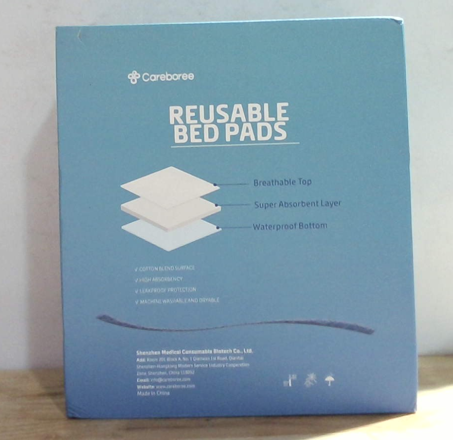 Protectores de Colchón Careboree Pack 2 – Algodón Acolchado 86x132 cm (34"x52"), Reutilizables, Lavables, Impermeables y Extra Absorbentes