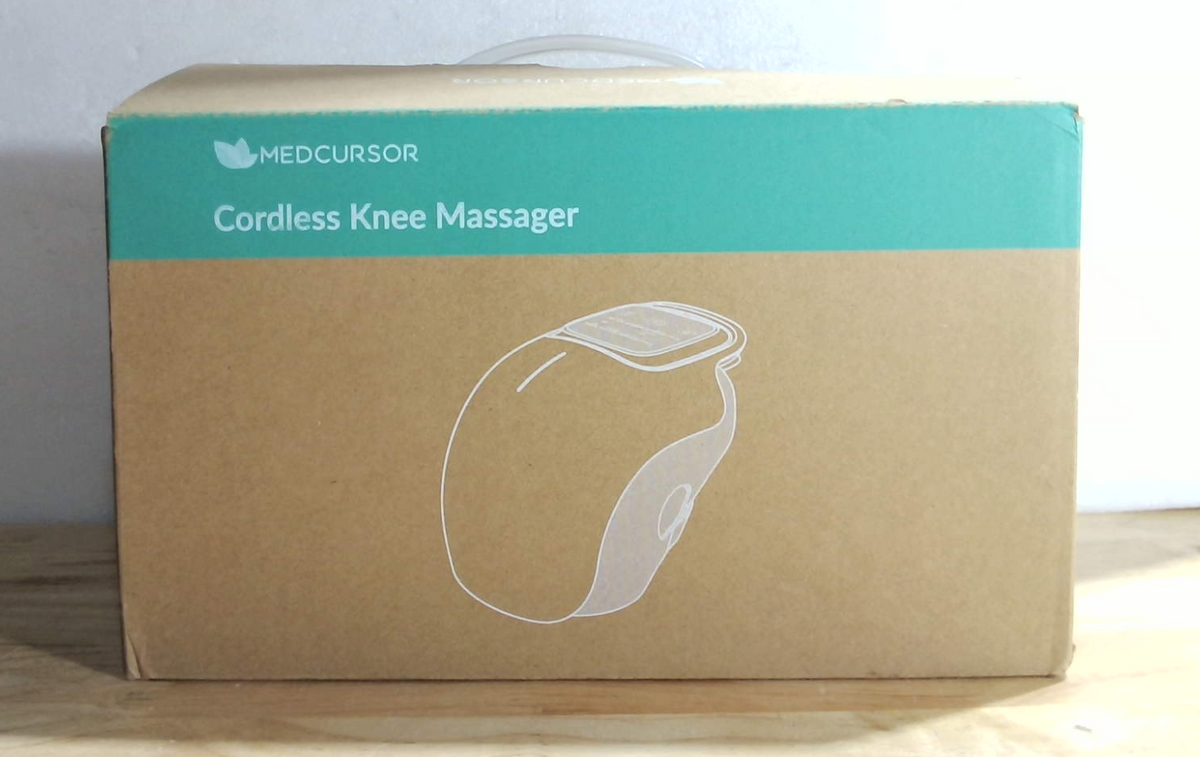 Masajeador de Rodilla Medcursor Inalámbrico con Calor – 3 Niveles de Calor, 3 Modos de Vibración, Pantalla LED y Correas Ajustables