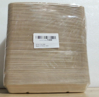 100 Soportes Desechables para Tacos Yecerudip – Platos con Separadores Compostables