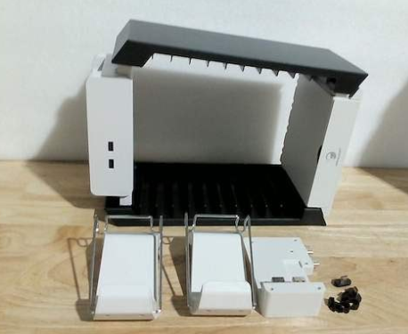 Estación organizadora Switch con cargador de mando, soporte de almacenamiento multifuncional para Nintendo Switch Dock con soporte para mando, base de carga Joy-Con y consola OLED.