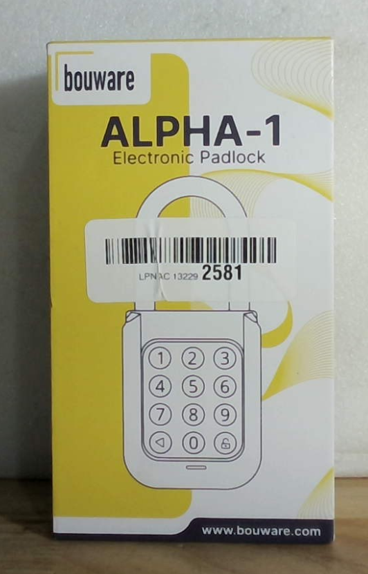 Candado Electrónico Bouware Smart Padlock Alpha1 | Teclado Digital | Alta Resistencia | Intemperie | Interior y Exterior | Negro | 1 Unidad