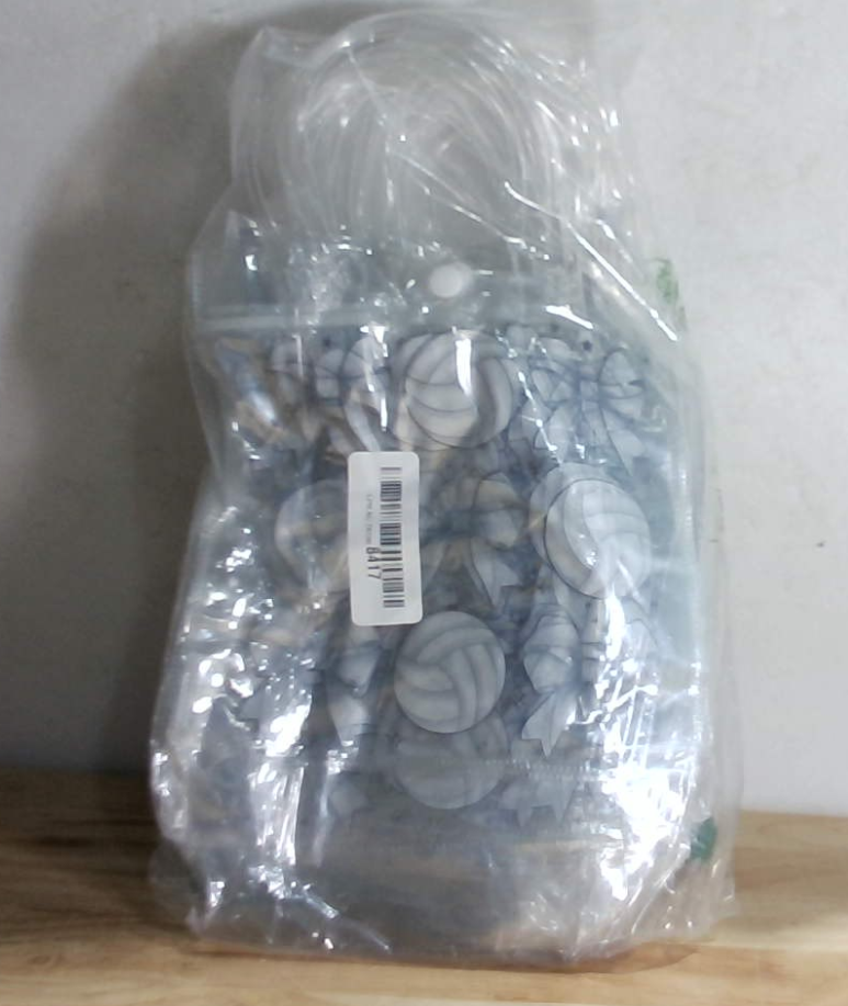 Bolsas de Regalo Transparentes Tioncy Voleibol | Pack 24 Unidades | 8x8x3.15" (20x20x8 cm) | Con Asa | Fiestas Deportivas y Cumpleaños | 1 Pack