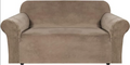 Fundas Elásticas de Terciopelo H.Versailtex para Sofá de 2 Plazas | 2 Cojines | Salón | Ajuste Perfecto | 1 Unidad