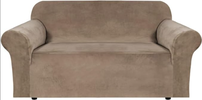 Fundas Elásticas de Terciopelo H.Versailtex para Sofá de 2 Plazas | 2 Cojines | Salón | Ajuste Perfecto | 1 Unidad
