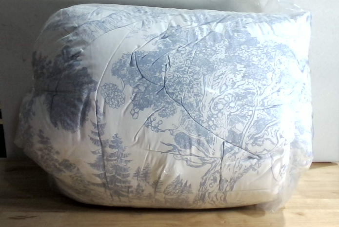 Edredón con Patrón Toile de Jouy Azul y Blanco | Diseño Paisajístico Clásico | Suave y Elegante | Dormitorio Romántico | 1 Unidad