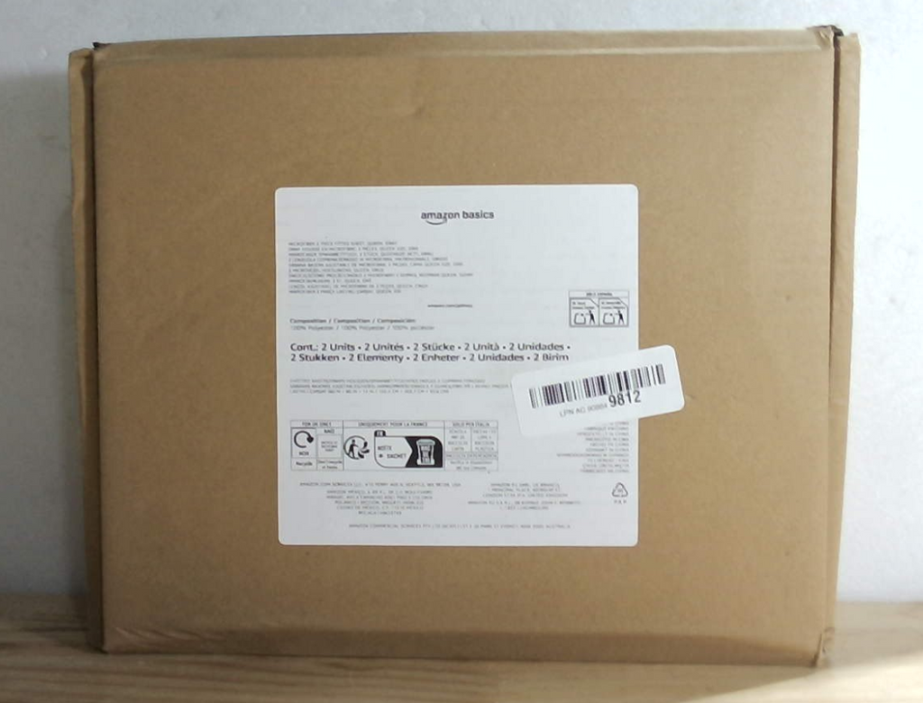 Sábanas Bajeras Ajustables Amazon Basics | Queen | Gris | Bolsillo Profundo 35.5 cm | Ligeras y Fáciles de Cuidar | Pack 2 Unidades