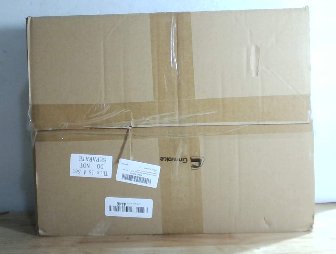 Caja Expositora Cinnvoice 28x35.5 cm | Madera Rústica Quemada Gris | Respaldo de Corcho | 12 cm Profundidad | Flores Fotos Boda Recuerdos | 1 Unidad