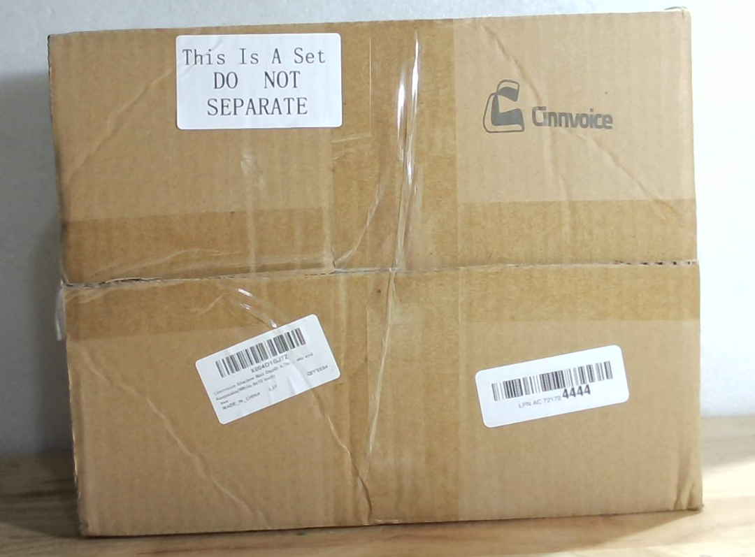 Caja Expositora Cinnvoice 8x10" | Madera Rústica Quemada Blanca | Respaldo de Corcho | 4.7" Profundidad | Flores Fotos Boda Recuerdos | 1 Unidad