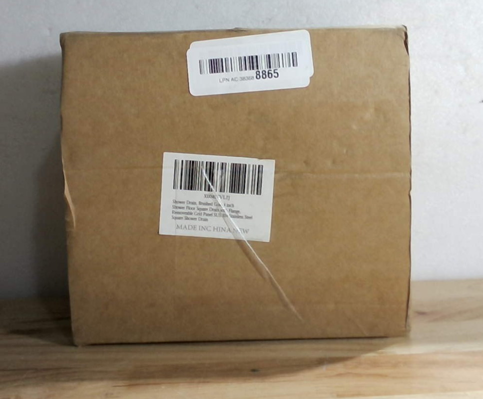 Desagüe de Ducha Cuadrado 4" | Oro Cepillado | Acero Inoxidable SUS 304 | Rejilla Extraíble | Brida Incluida | Baño Premium | 1 Unidad