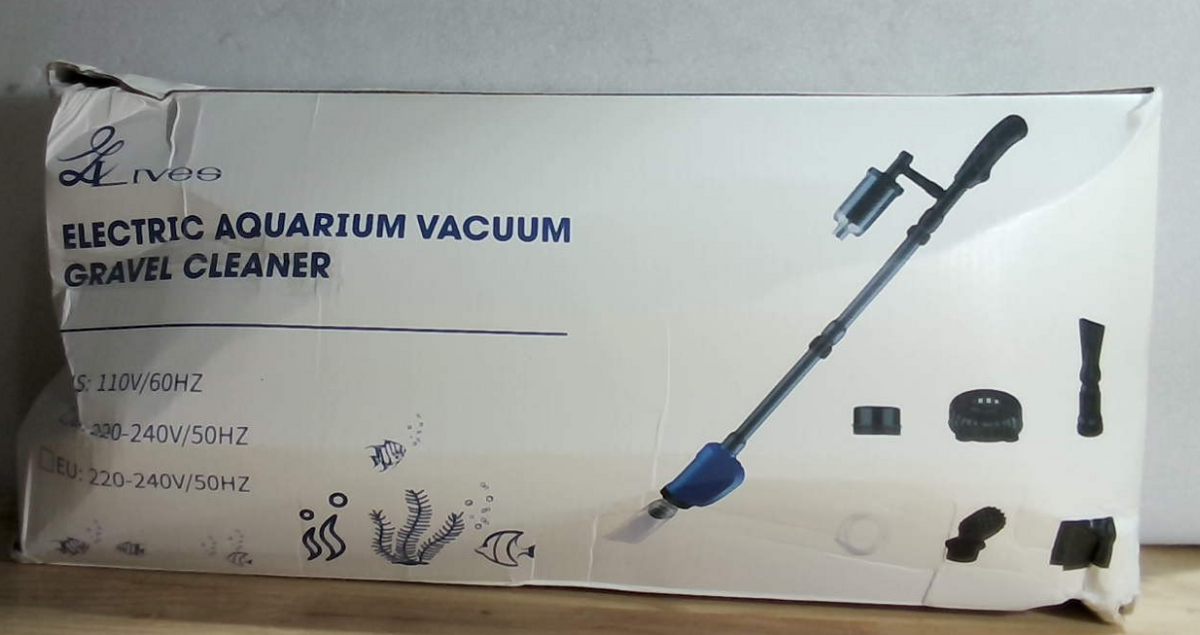 Limpiador Eléctrico de Grava Acuario 6 en 1 | 530 GPH | Aspiradora Pecera | Cambiador Agua Lavador Arena Removedor Residuos Bomba Circulación | 32W Silenciosa | Color Azul | 1 Unidad