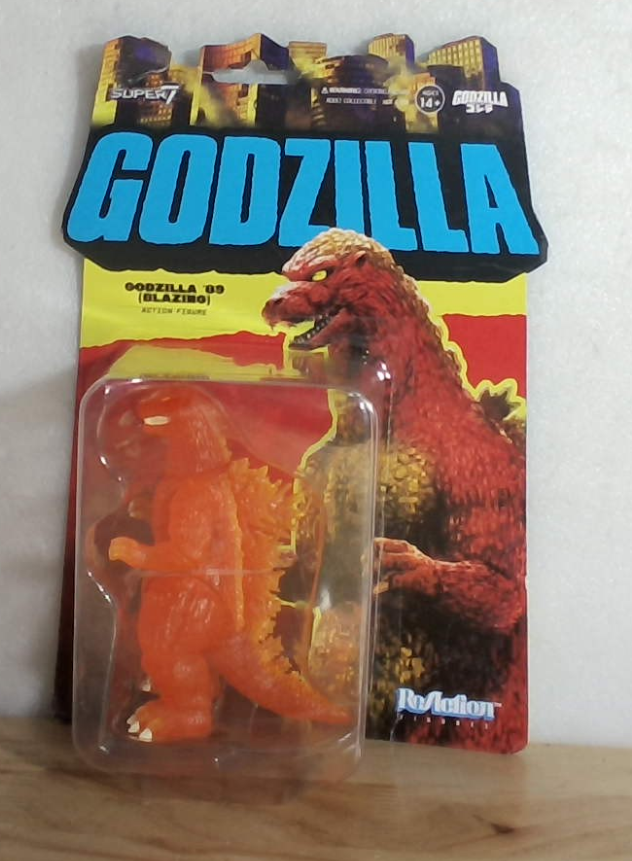 Figura de Acción Super7 ReAction Godzilla Toho 1989 Blazing | 9.5 cm (3.75") | Coleccionable Monstruos Clásicos | Juguete Retro | 1 Unidad