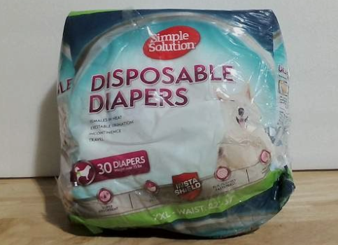 Pañales Simple Solution para Perras Talla XXL – Pack 20 Unidades | Súper Absorbentes, Transpirables, Indicador de Humedad | Cintura 22-37"