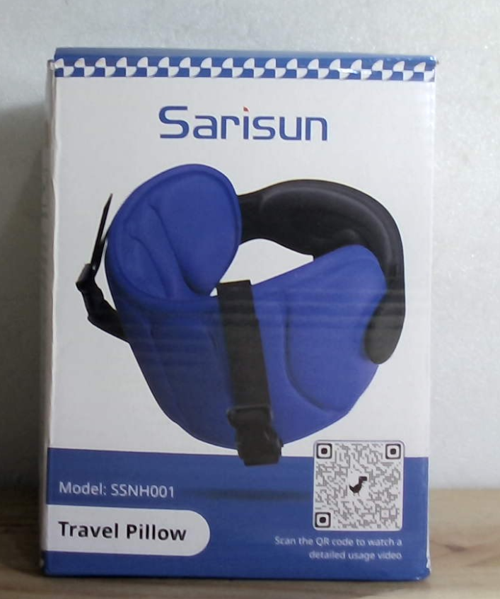 SARISUN - Almohadas de viaje para aviones, reposacabezas de apoyo 360° con máscara para los ojos