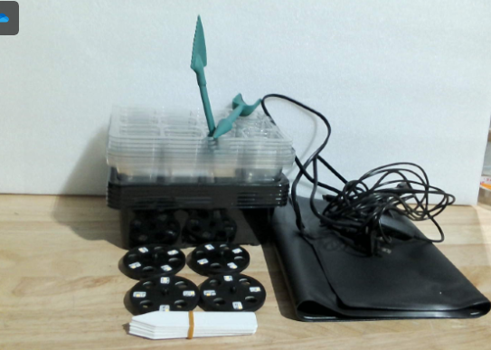 Kit NAMOTEK de Germinación de 60 Celdas, 5 Bandejas con Manta Térmica