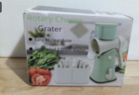 Rallador de Queso Giratorio VEKAYA 5 en 1 con Cuchillas de Acero Inoxidable