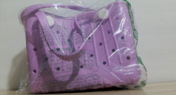 Bolso de mano CXY de goma, pequeño, impermeable y lavable, morado