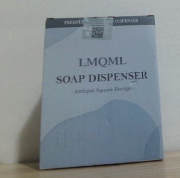 Dispensadores de jabón LMQML, paquete de 2, vidrio grueso y bomba negra
