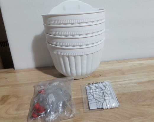 ORIMERC Macetas de pared blancas, paquete de 4