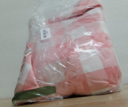 Mantel redondo Hiasan a cuadros 274 cm, rosa y blanco