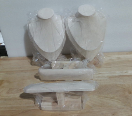 Juego de 4 soportes HANLANXUE en T para joyería