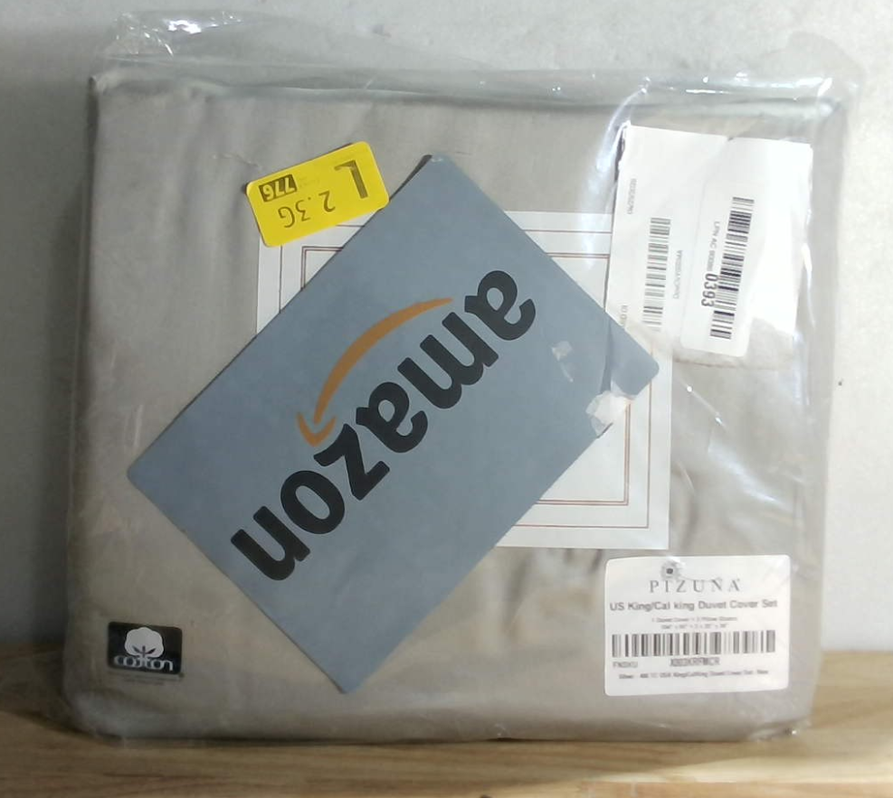 Pizuna Juego de sábanas y fundas de almohada de algodón de fibra larga de 1000 hilos, tamaño King