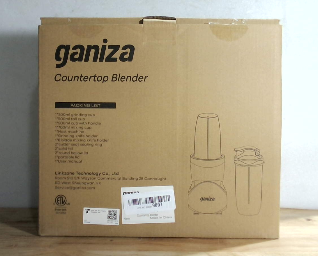 Licuadora Ganiza Smoothie, 900 W, para batidos y smoothies, juego de 15 piezas de licuadora y molinillo personal para cocina, máquina para smoothies con 4 vasos portátiles sin BPA, receta nutritiva.
