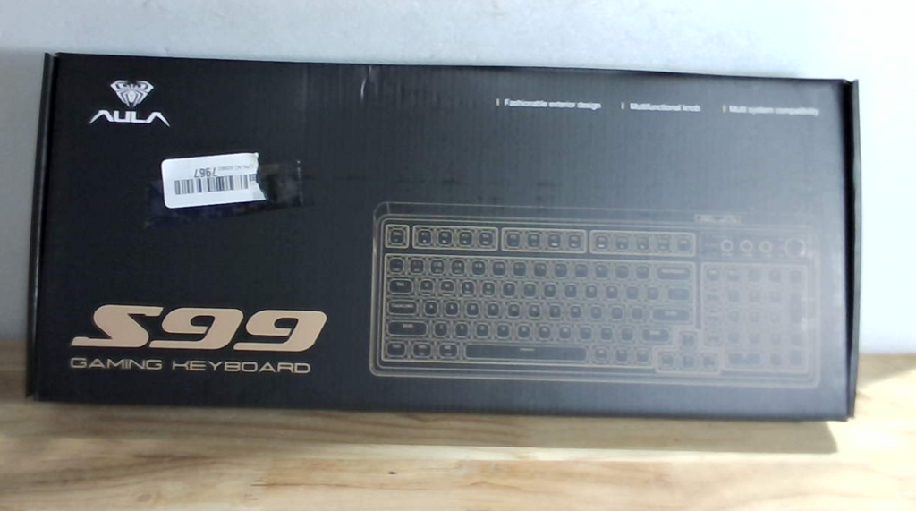Teclado para juegos AULA S99, teclado inalámbrico para computadora, Bluetooth/2.4GHz/USB-C de triple modo, teclado personalizado color crema con teclado numérico, perilla multimedia retroiluminada RGB, teclado programable y atractivo para jugadores de PC
