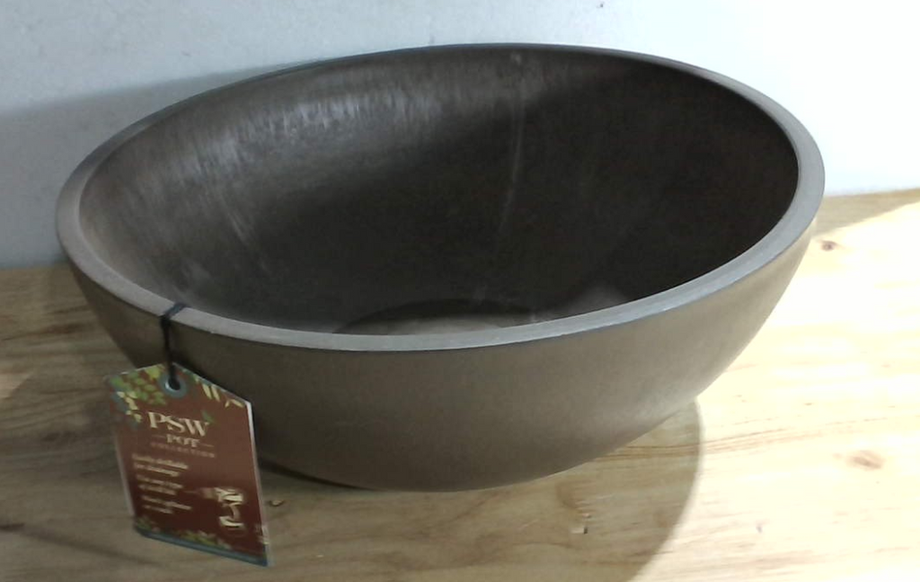 Bol de jardín PSW M25C de 10" - Chocolate, 10 pulgadas