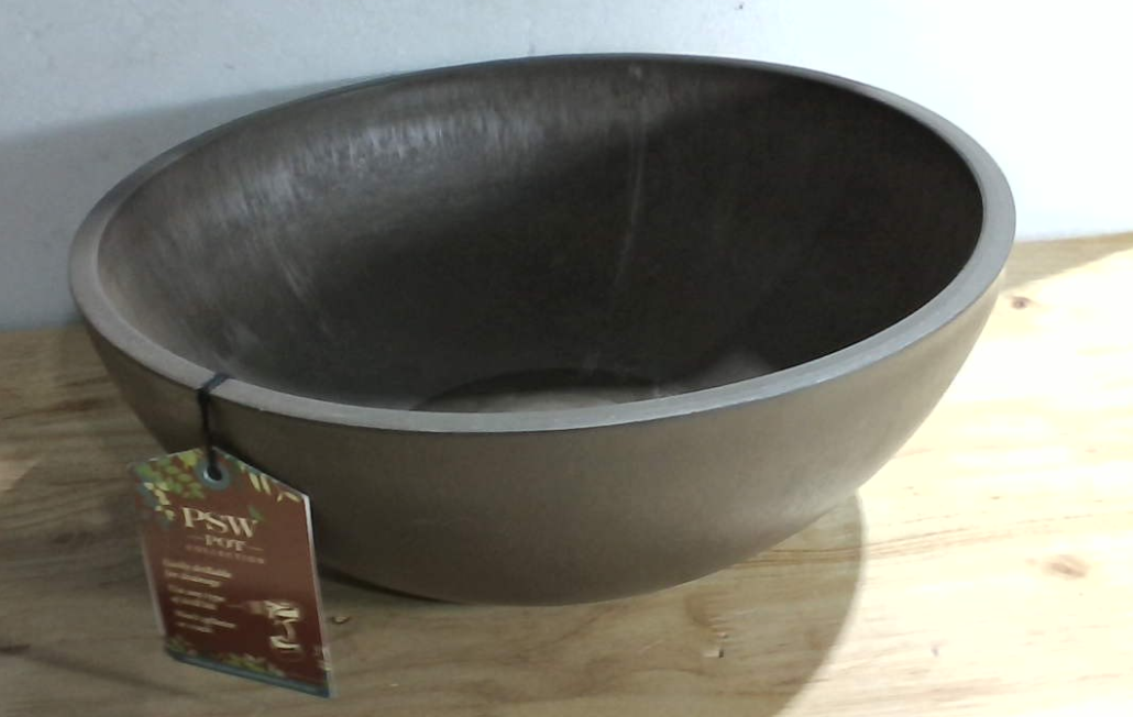 Bol de jardín PSW M25C de 10" - Chocolate, 10 pulgadas