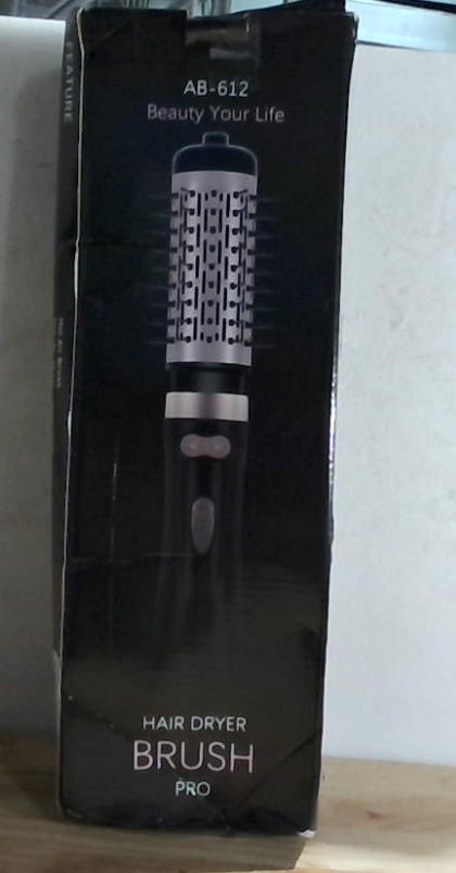 Cepillo secador de pelo giratorio de cerámica, juego de 2 cepillos giratorios de 1,5 y 2 pulgadas, cepillo de aire caliente voluminizador de un solo paso, suave, rizos en C | Negro (Negro)