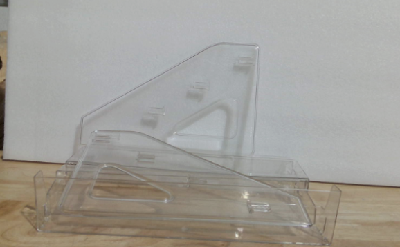 Soporte de exhibición de marcapáginas de acrílico GYSLEOT, soporte portátil para pegatinas para eventos de vendedores y comercios minoristas, estante de exhibición transparente de 4 niveles para tarjetas de felicitación, postales y folletos.
