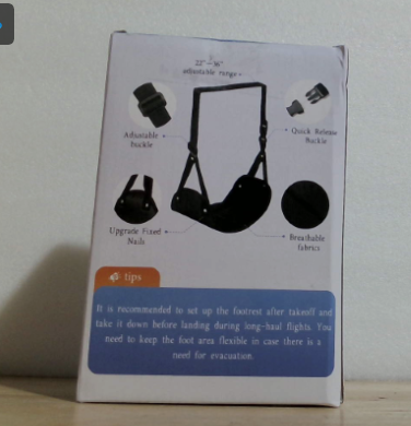 Paquete de 2 hamacas reposapiés para avión - Hamaca perfecta para relajar los pies en el avión - Artículos esenciales de viaje. Cómodo reposapiés para avión para viajes largos.