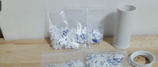 Jarrón de maceta con rompecabezas 3D Hiwhy para adultos, 160 piezas, jarrón de flores DIY para decoración del hogar - Regalo perfecto para inauguración de casa (porcelana azul y blanca)